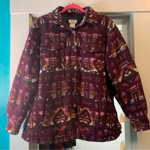Ariat REAL Aztec Burgundy Pink Purple Geometric Shacket 1X